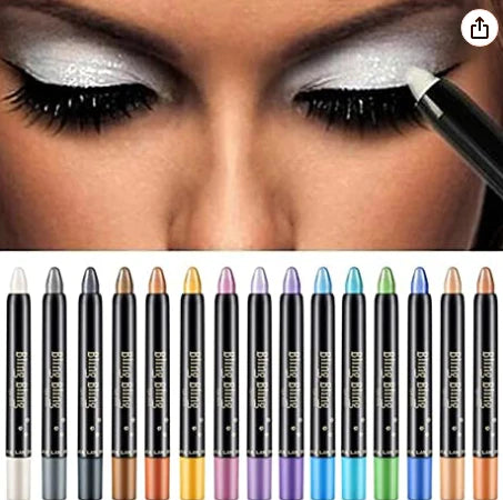 15 Color Highlighter Eyeshadow Pencil Waterproof Glitter Eye Shadow Eyeliner Pen